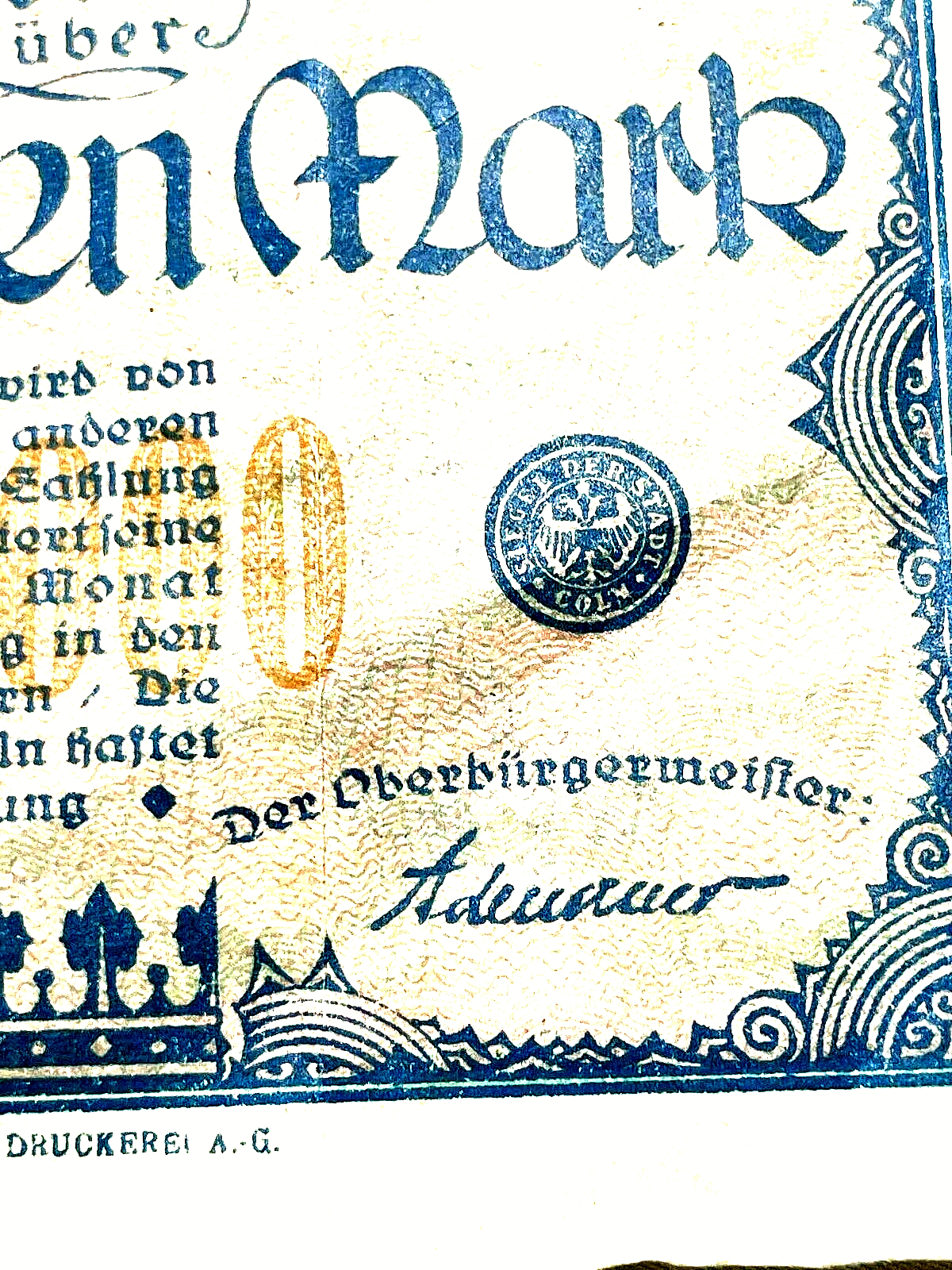 😍20 Million Mark German Pre WWII Bank-Note LOW PRICE Collector's VINTAGE Money