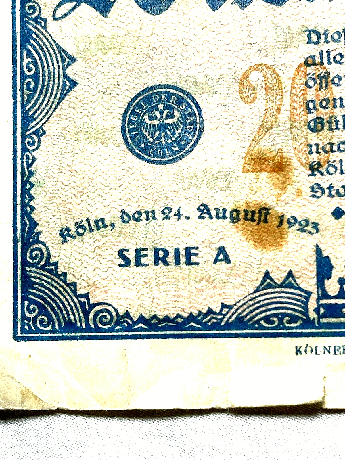 😍20 Million Mark German Pre WWII Bank-Note LOW PRICE Collector's VINTAGE Money